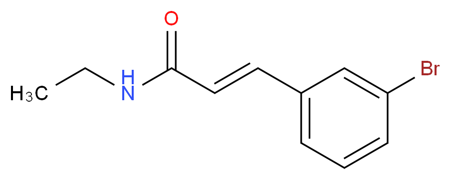 反式-3-溴-N-乙基肉桂酰胺_分子结构_CAS_58473-74-8)