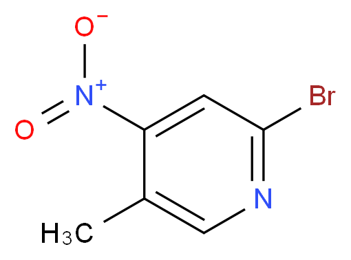 2-bromo-5-methyl-4-nitropyridine_分子结构_CAS_66092-62-4