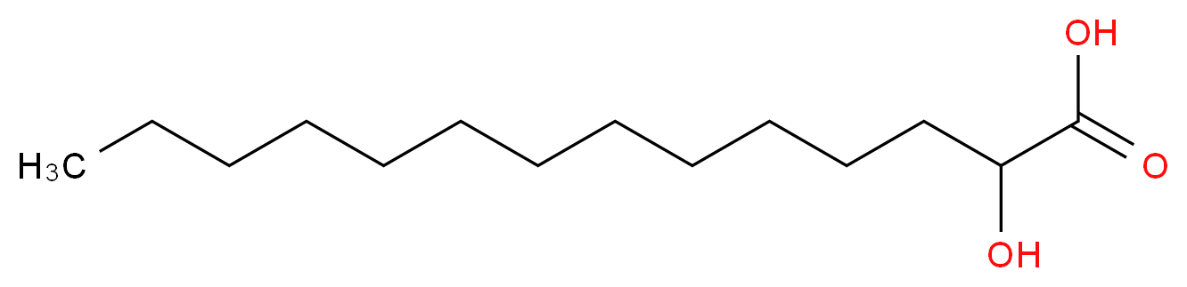 D,L-α-Hydroxy Myristic Acid_分子结构_CAS_2507-55-3)