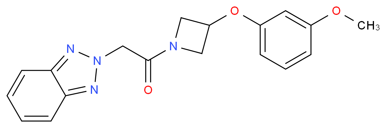2-{2-[3-(3-methoxyphenoxy)-1-azetidinyl]-2-oxoethyl}-2H-1,2,3-benzotriazole_分子结构_CAS_)