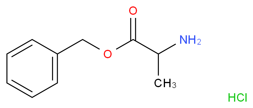 L-丙氨酸苄基酯 盐酸盐_分子结构_CAS_5557-83-5)