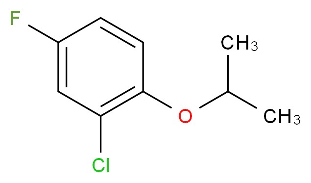 2-Chloro-4-fluoro-1-isopropoxybenzene_分子结构_CAS_202982-71-6)