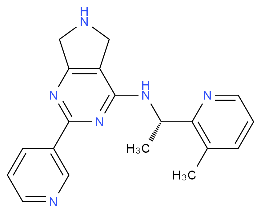 N-[(1S)-1-(3-methyl-2-pyridinyl)ethyl]-2-(3-pyridinyl)-6,7-dihydro-5H-pyrrolo[3,4-d]pyrimidin-4-amine_分子结构_CAS_)
