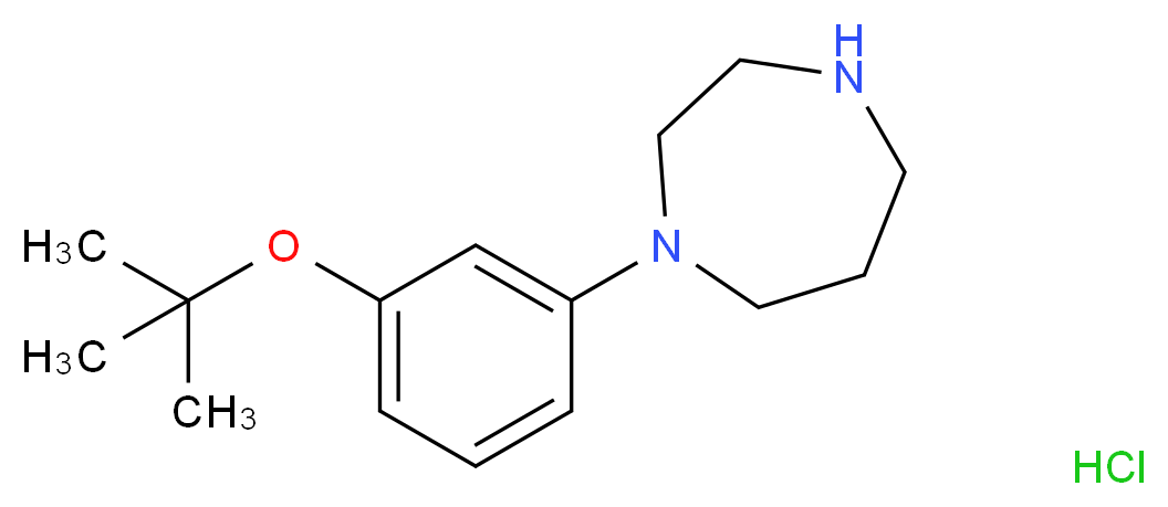 1-(3-叔丁氧基苯基)高哌嗪单盐酸盐_分子结构_CAS_934992-04-8)