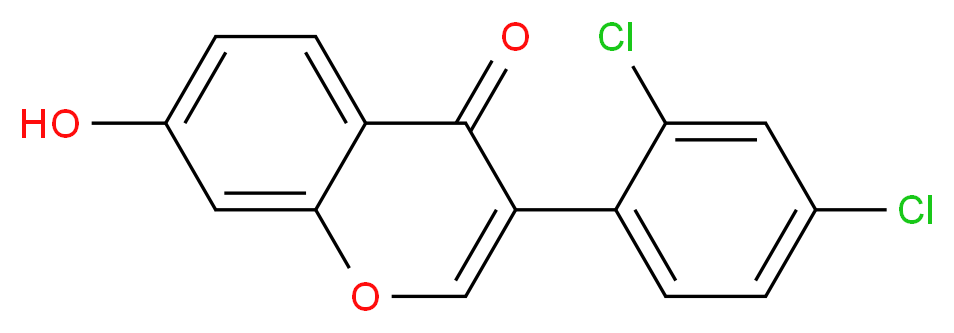 3-(2,4-dichlorophenyl)-7-hydroxy-4H-chromen-4-one_分子结构_CAS_302953-06-6