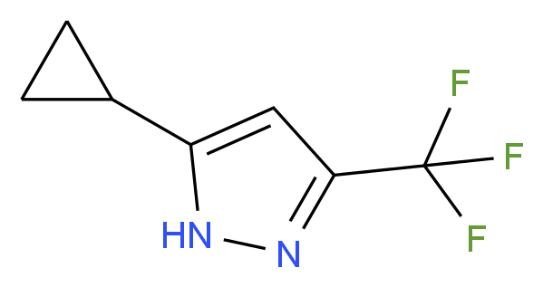 5-cyclopropyl-3-(trifluoromethyl)-1H-pyrazole_分子结构_CAS_1027617-86-2