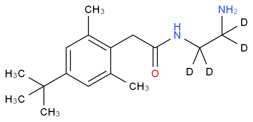 N-(2-Aminoethyl)-4-(1,1-dimethylethyl)-2,6-dimethylbenzeneacetamide-d4_分子结构_CAS_)