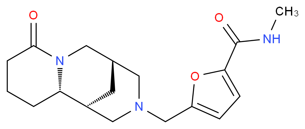 N-methyl-5-{[(5R,11aS)-8-oxooctahydro-2H-1,5-methanopyrido[1,2-a][1,5]diazocin-3(4H)-yl]methyl}-2-furamide_分子结构_CAS_)