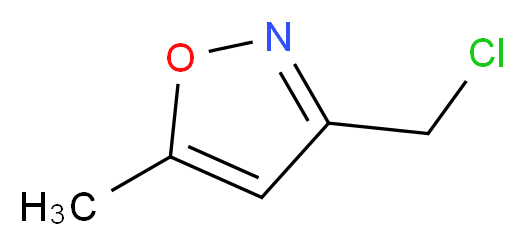 3-(chloromethyl)-5-methyl-1,2-oxazole_分子结构_CAS_35166-37-1