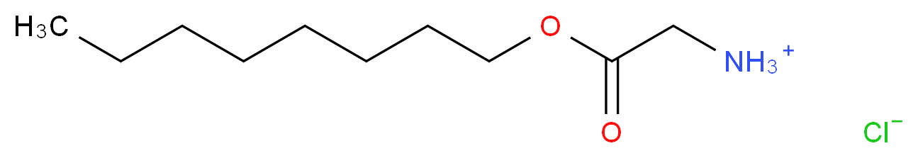 2-(octyloxy)-2-oxoethan-1-aminium chloride_分子结构_CAS_39540-30-2
