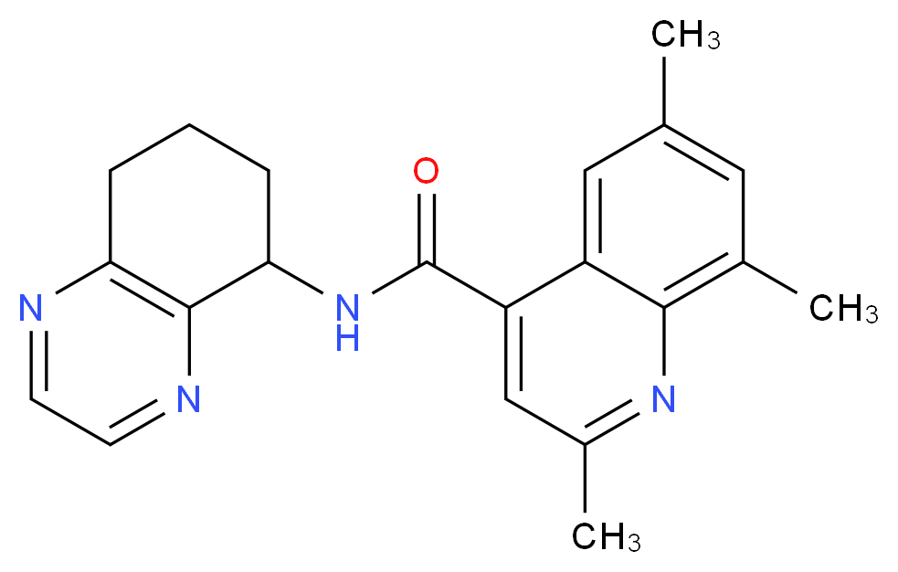 2,6,8-trimethyl-N-(5,6,7,8-tetrahydro-5-quinoxalinyl)-4-quinolinecarboxamide_分子结构_CAS_)