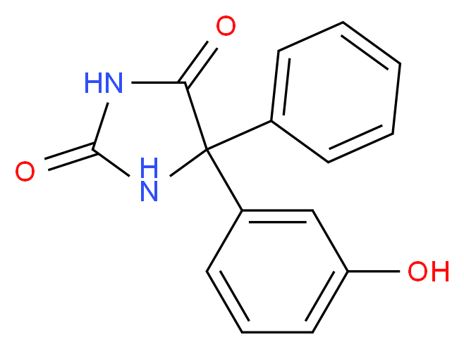 5-(3-hydroxyphenyl)-5-phenylimidazolidine-2,4-dione_分子结构_CAS_30074-03-4