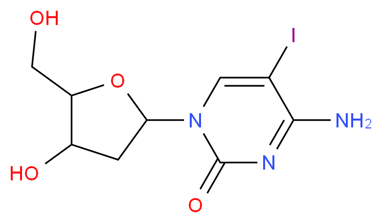 5-IODO-2'-DEOXYCYTIDINE_分子结构_CAS_611-53-0)