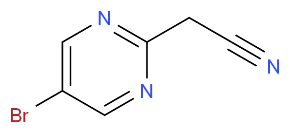 5-Bromo-2-pyrimidineacetonitrile_分子结构_CAS_831203-15-7)