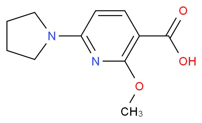 2-Methoxy-6-(pyrrolidin-1-yl)nicotinic acid_分子结构_CAS_)