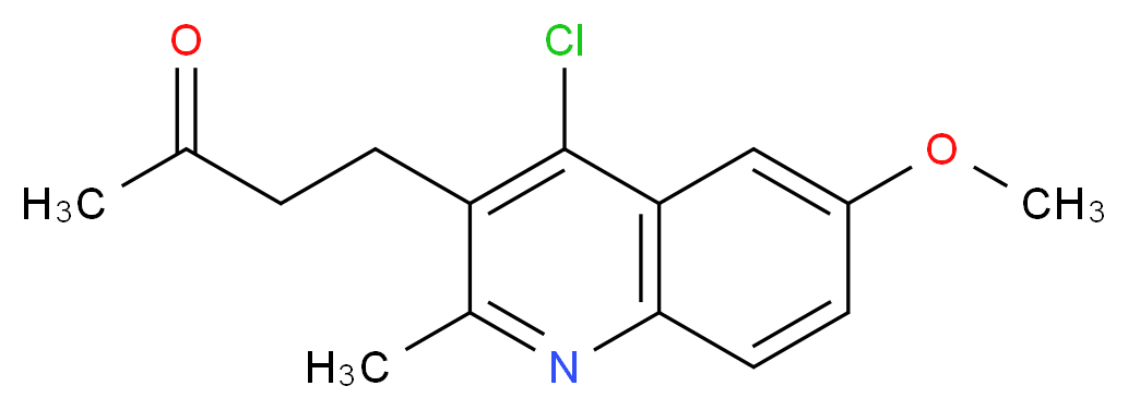 4-(4-chloro-6-methoxy-2-methylquinolin-3-yl)butan-2-one_分子结构_CAS_64375-68-4)