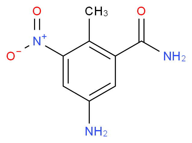 5-氨基-2-甲基-3-硝基苯甲酰胺_分子结构_CAS_90223-31-7)
