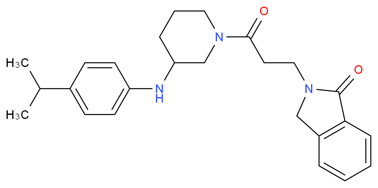 2-(3-{3-[(4-isopropylphenyl)amino]-1-piperidinyl}-3-oxopropyl)-1-isoindolinone_分子结构_CAS_)