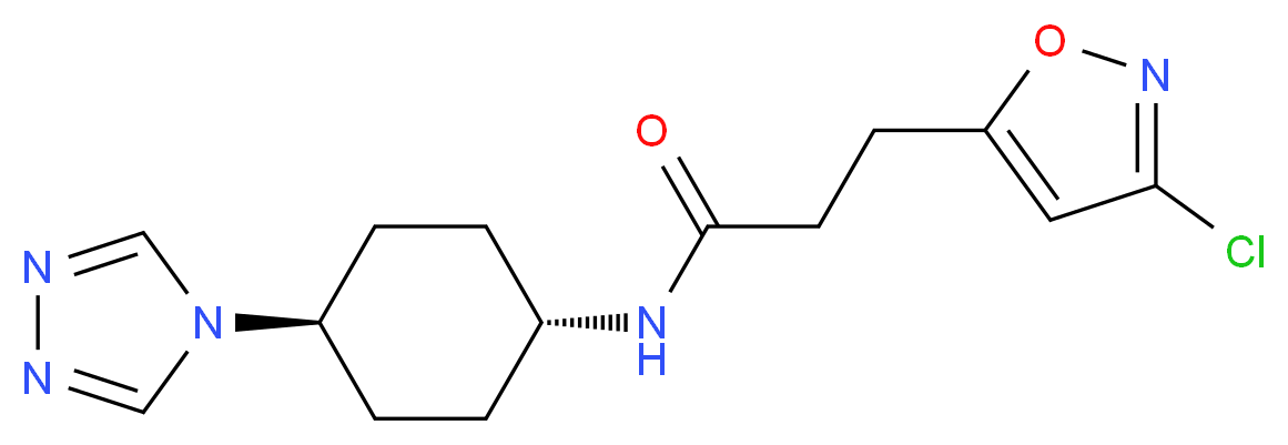3-(3-chloroisoxazol-5-yl)-N-[trans-4-(4H-1,2,4-triazol-4-yl)cyclohexyl]propanamide_分子结构_CAS_)