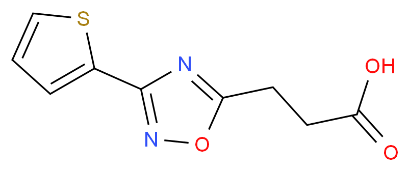 3-(3-Thiophen-2-yl-[1,2,4]oxadiazol-5-yl)-propionic acid_分子结构_CAS_)
