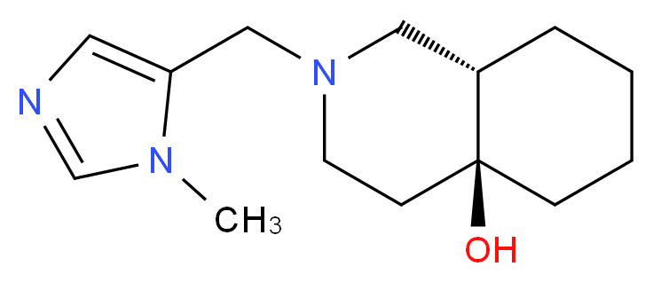 (4aS*,8aS*)-2-[(1-methyl-1H-imidazol-5-yl)methyl]octahydroisoquinolin-4a(2H)-ol_分子结构_CAS_)