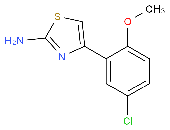 4-(5-chloro-2-methoxyphenyl)-1,3-thiazol-2-amine_分子结构_CAS_303019-72-9