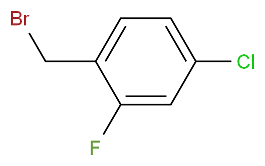 1-(bromomethyl)-4-chloro-2-fluorobenzene_分子结构_CAS_71916-82-0