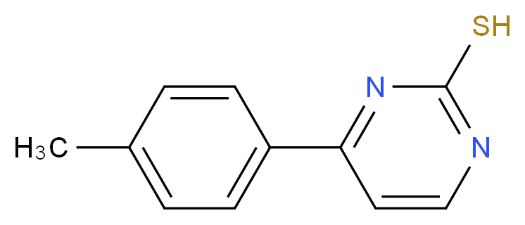 4-(4-Methylphenyl)-2-pyrimidinethiol_分子结构_CAS_477859-71-5)