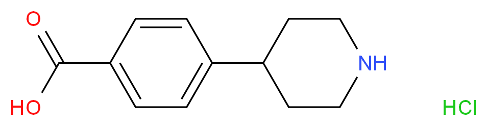 4-(4'-CARBOXYPHENYL)PIPERIDINE HCL_分子结构_CAS_149353-84-4)