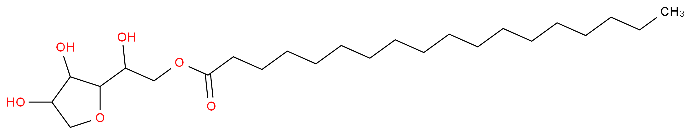 2-(3,4-dihydroxyoxolan-2-yl)-2-hydroxyethyl octadecanoate_分子结构_CAS_1338-41-6