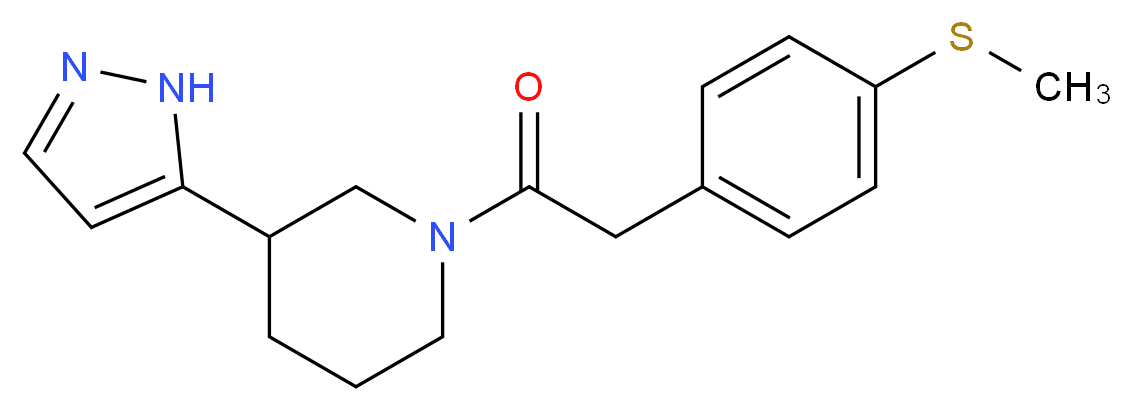 1-{[4-(methylthio)phenyl]acetyl}-3-(1H-pyrazol-5-yl)piperidine_分子结构_CAS_)
