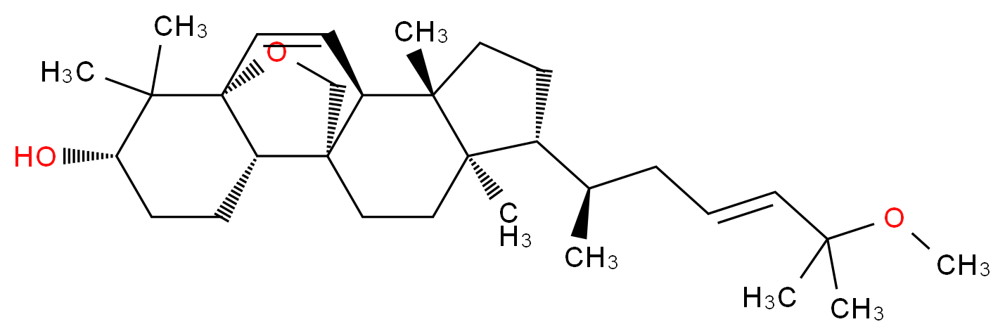 5,19-Epoxy-25-methoxycucurbita-6,23-dien-3-ol_分子结构_CAS_81910-39-6)