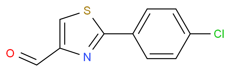 2-(4-CHLORO-PHENYL)-THIAZOLE-4-CARBALDEHYDE_分子结构_CAS_21278-77-3)