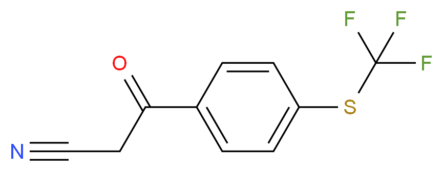 4-(Trifluoromethylthio)benzoylacetonitrile_分子结构_CAS_)