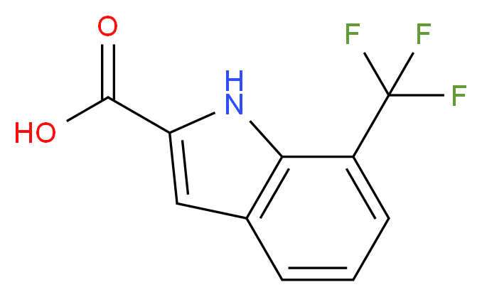 7-(Trifluoromethyl)-1H-indole-2-carboxylic acid_分子结构_CAS_883541-39-7)