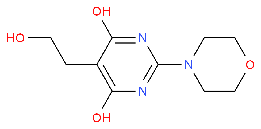 5-(2-hydroxyethyl)-2-(morpholin-4-yl)pyrimidine-4,6-diol_分子结构_CAS_1178564-17-4