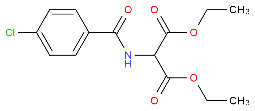 Diethyl 2-(4-chlorobenzamido)malonate_分子结构_CAS_81918-01-6)