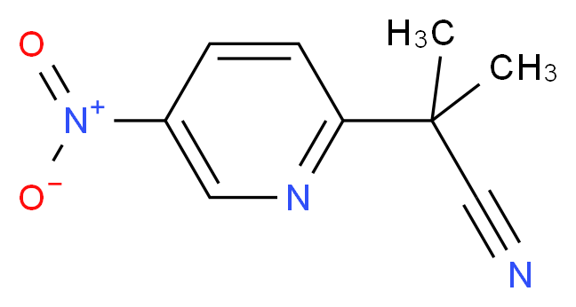 2-Methyl-2-(5-nitropyridin-2-yl)propanenitrile_分子结构_CAS_1256633-31-4)