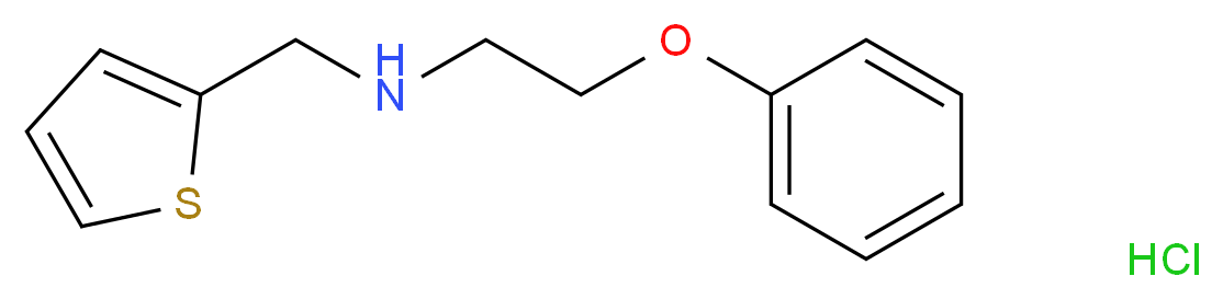 (2-phenoxyethyl)(thiophen-2-ylmethyl)amine hydrochloride_分子结构_CAS_108876-06-8