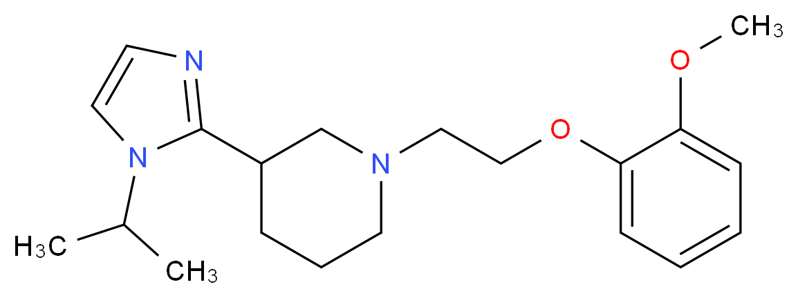 3-(1-isopropyl-1H-imidazol-2-yl)-1-[2-(2-methoxyphenoxy)ethyl]piperidine_分子结构_CAS_)