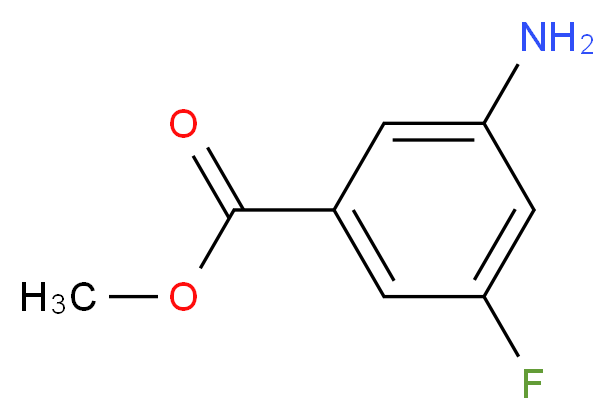 Methyl 3-amino-5-fluorobenzoate_分子结构_CAS_884497-46-5)