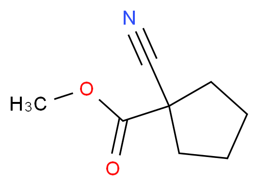 Methyl 1-cyanocyclopentanecarboxylate_分子结构_CAS_40862-12-2)