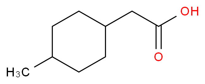 4-甲基环己烷乙酸，顺反异构体混合物_分子结构_CAS_6603-71-0)