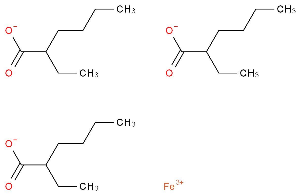 iron(3+) ion tris(2-ethylhexanoate)_分子结构_CAS_7321-53-1