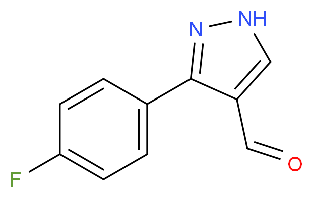 3-(4-fluorophenyl)-1H-pyrazole-4-carbaldehyde_分子结构_CAS_306936-57-2