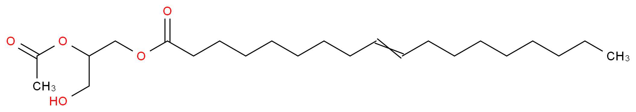 2-(acetyloxy)-3-hydroxypropyl octadec-9-enoate_分子结构_CAS_92282-11-6