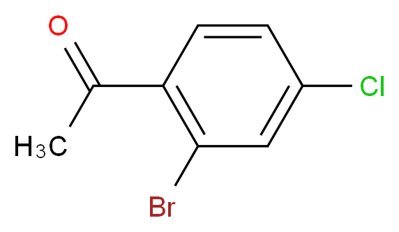 1-(2-bromo-4-chlorophenyl)ethan-1-one_分子结构_CAS_825-40-1