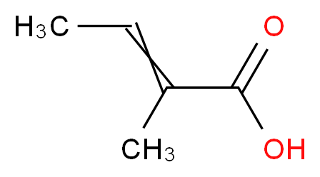 Trans-&alpha;,&beta;-DIMETHYLACRYLIC ACID_分子结构_CAS_80-59-1)