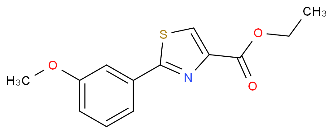 ethyl 2-(3-methoxyphenyl)-1,3-thiazole-4-carboxylate_分子结构_CAS_115299-08-6