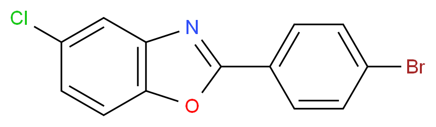 2-(4-bromophenyl)-5-chloro-1,3-benzoxazole_分子结构_CAS_122351-86-4)